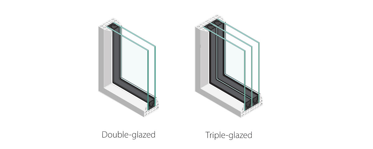 an image demonstrating multi-glazing examples