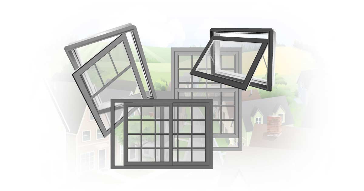 Comparing sliding, casement, hung, and awning windows