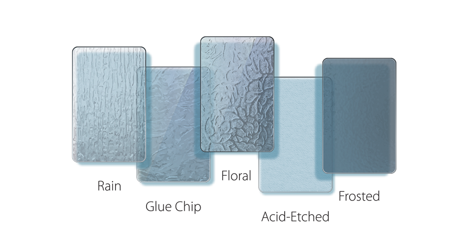 example of several pieces of privacy glass