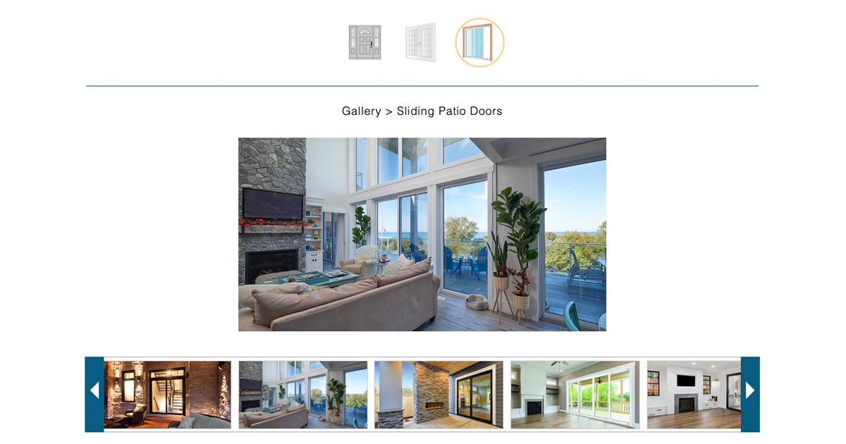 image showing the sliding door gallery