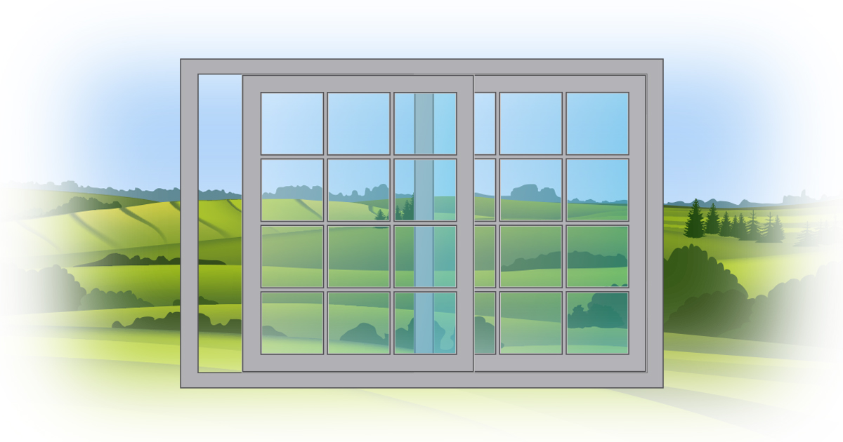 an illustration of a gray sliding window