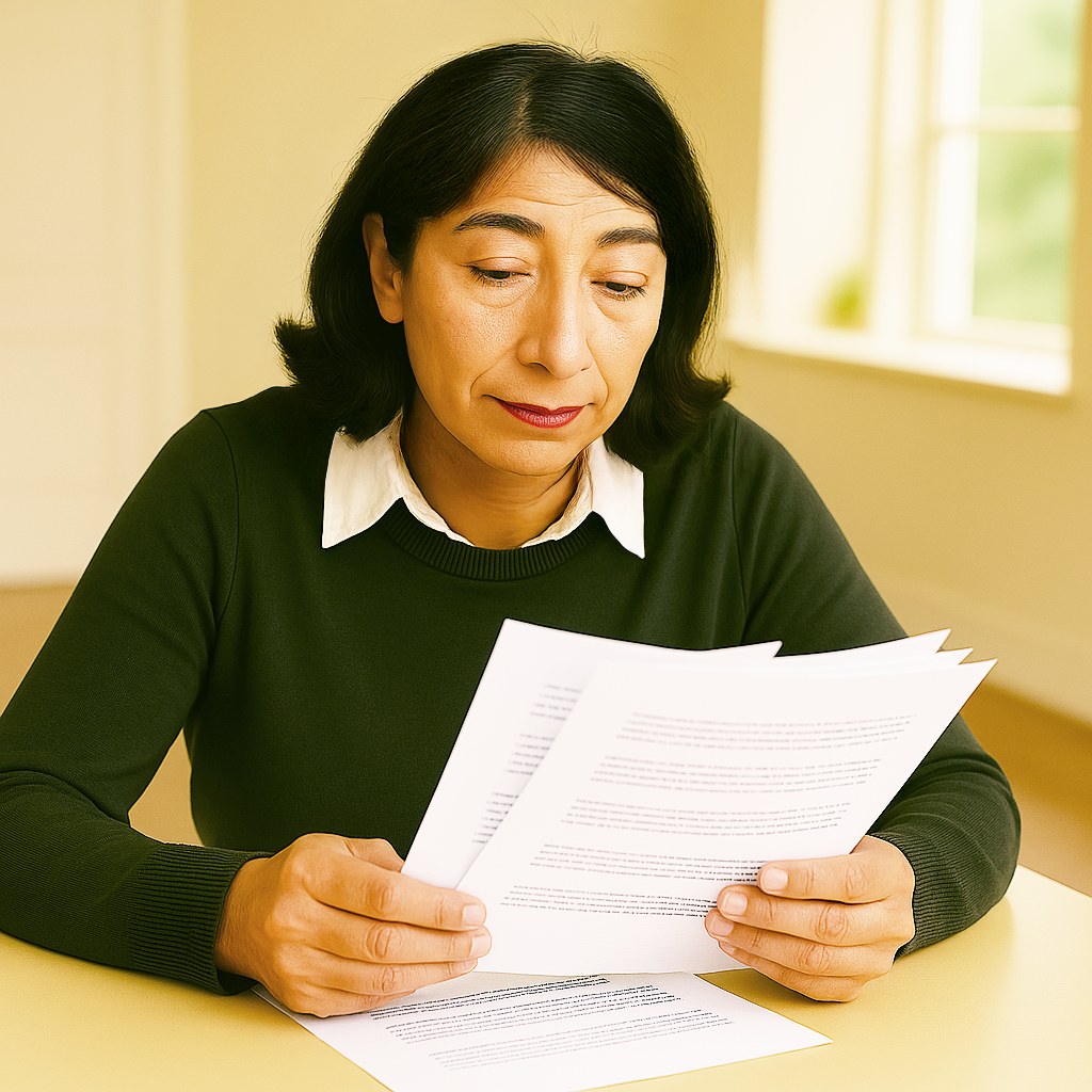 Homeowner reviewing window installation quote