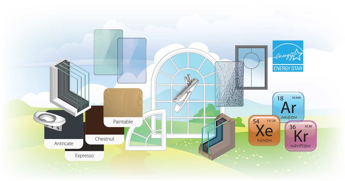 Image showing several window options