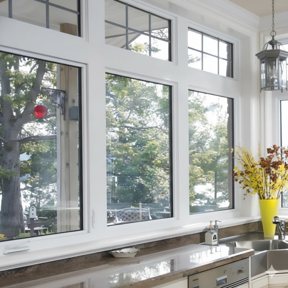 thumbnail - Picture windows above casement & picture windows below