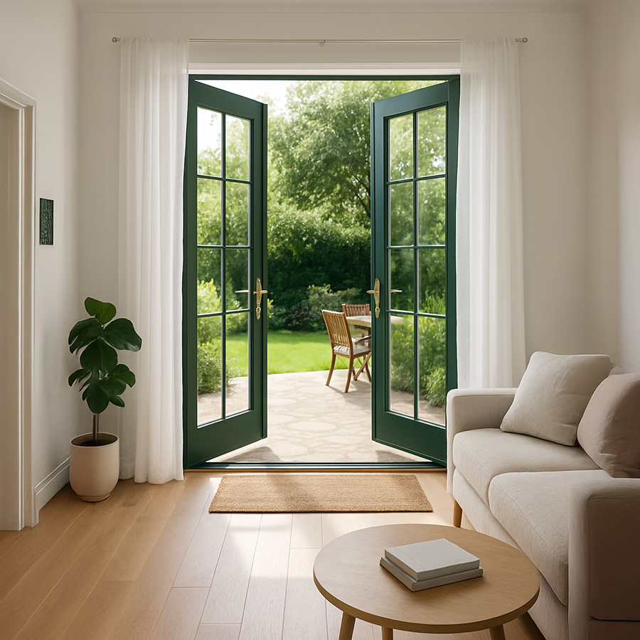 double-swing-patio-door-green